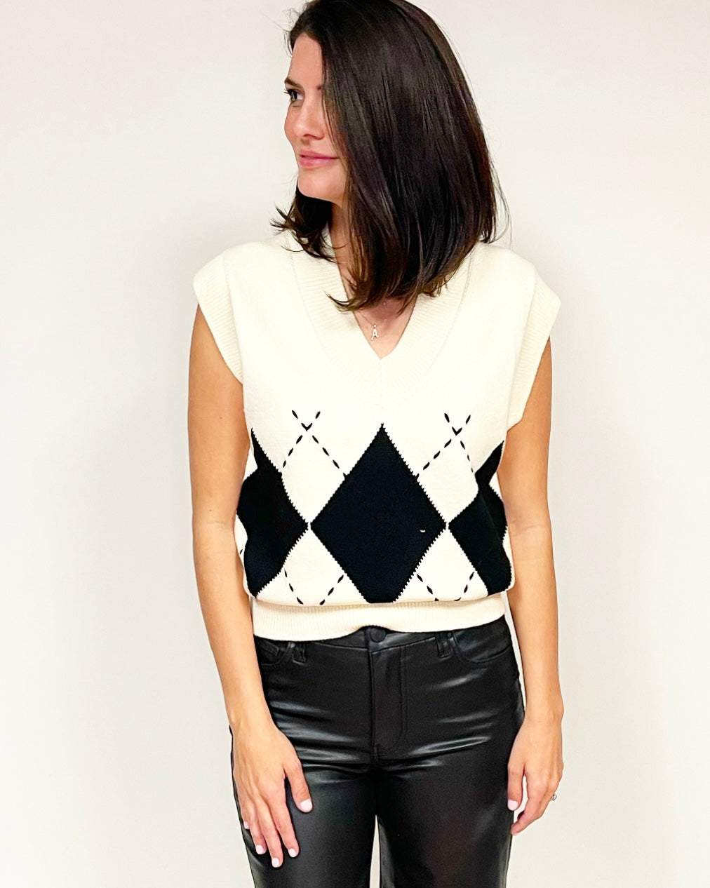 Argyle Knit Vest