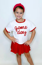 Load image into Gallery viewer, Girl&#39;s Red Pleated Skort
