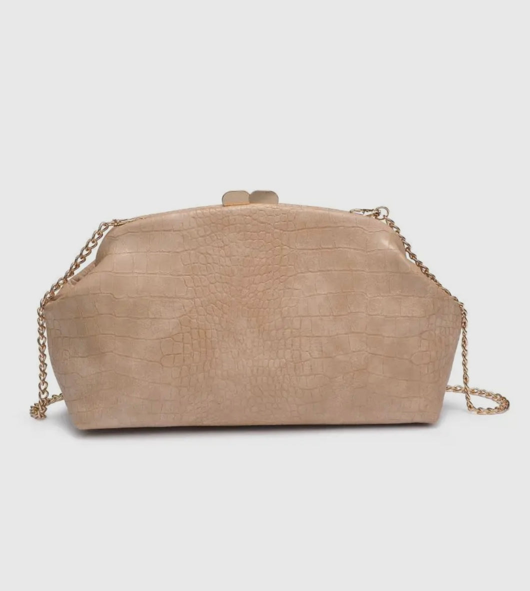 Camille Embossed Clutch
