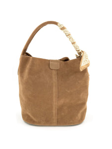 Tan Suede Bucket Bag