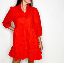 Load image into Gallery viewer, 3/4 Sleeve Shirt Dress
