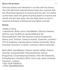 Little Mermaid Bath & Body Gift Set
