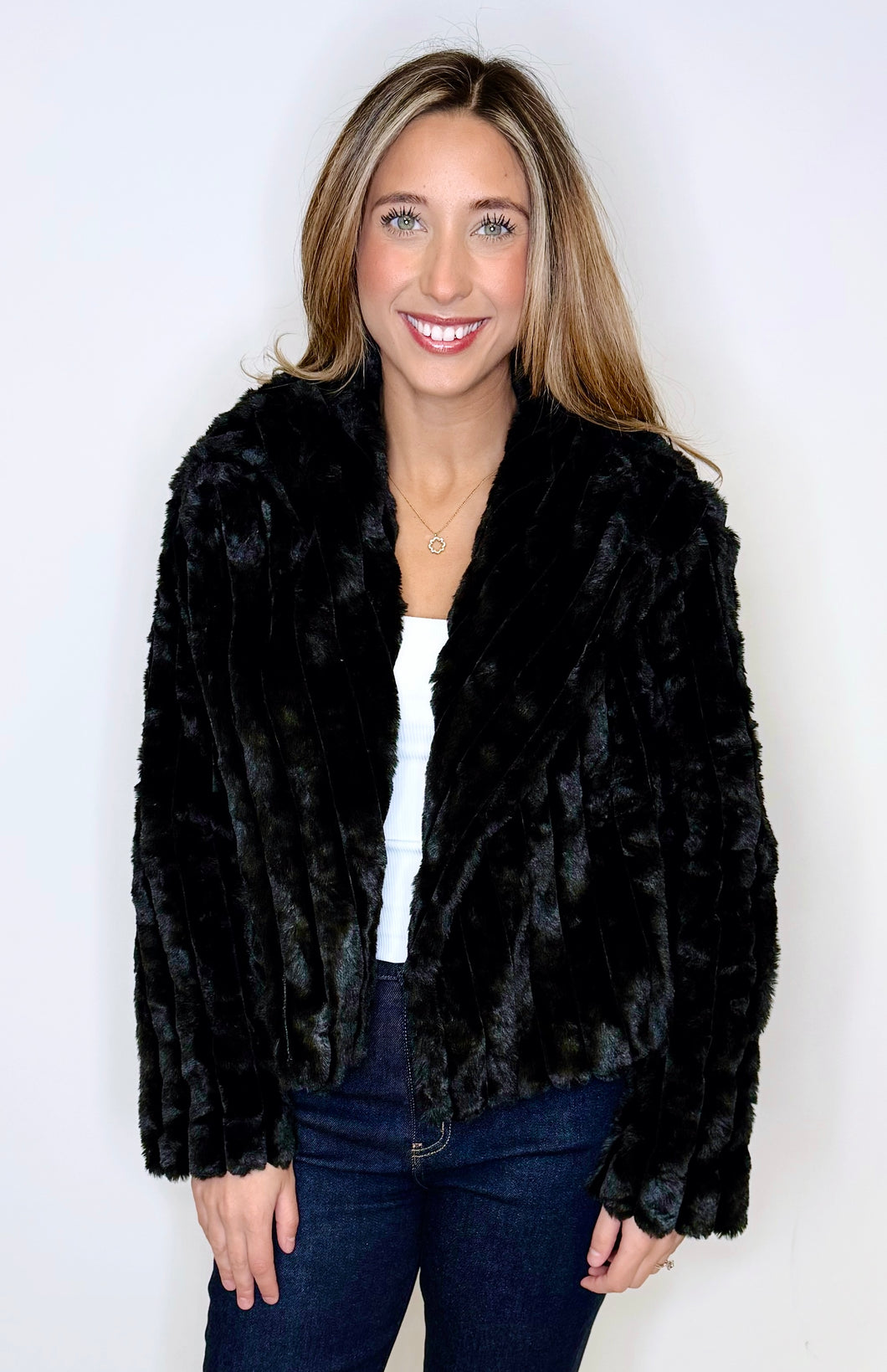 Faux Fur Rib Jacket