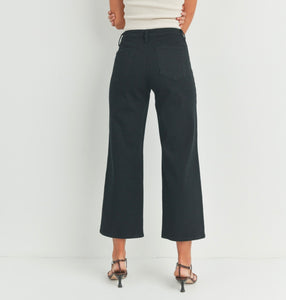 Black Trouser Cropped Jeans