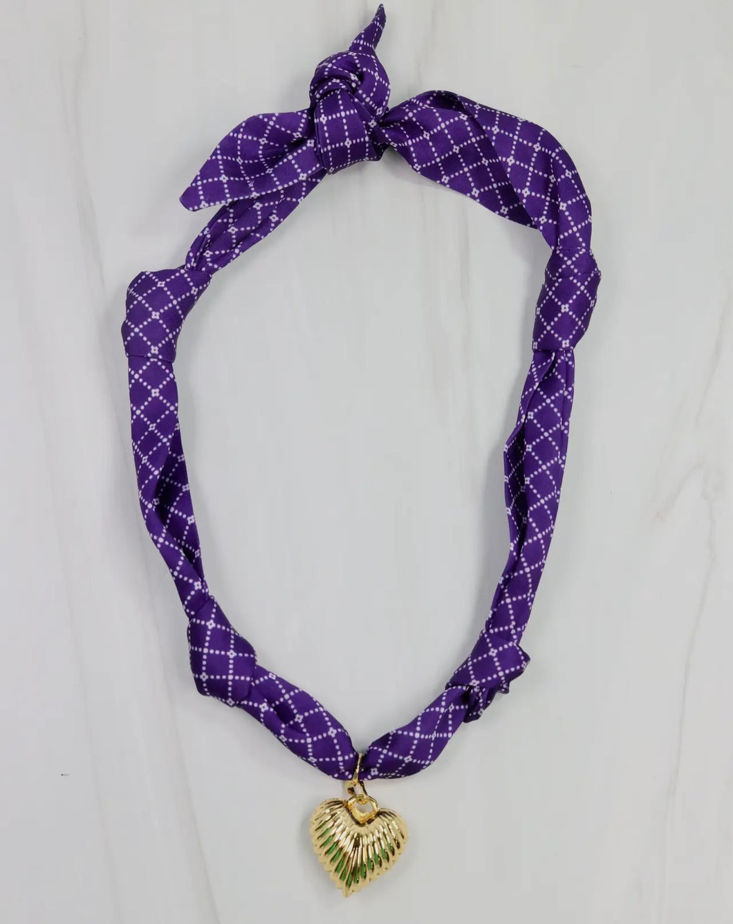 Serafina Purple Scarf Necklace