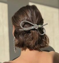 Load image into Gallery viewer, Rhinestone Bow Barrette
