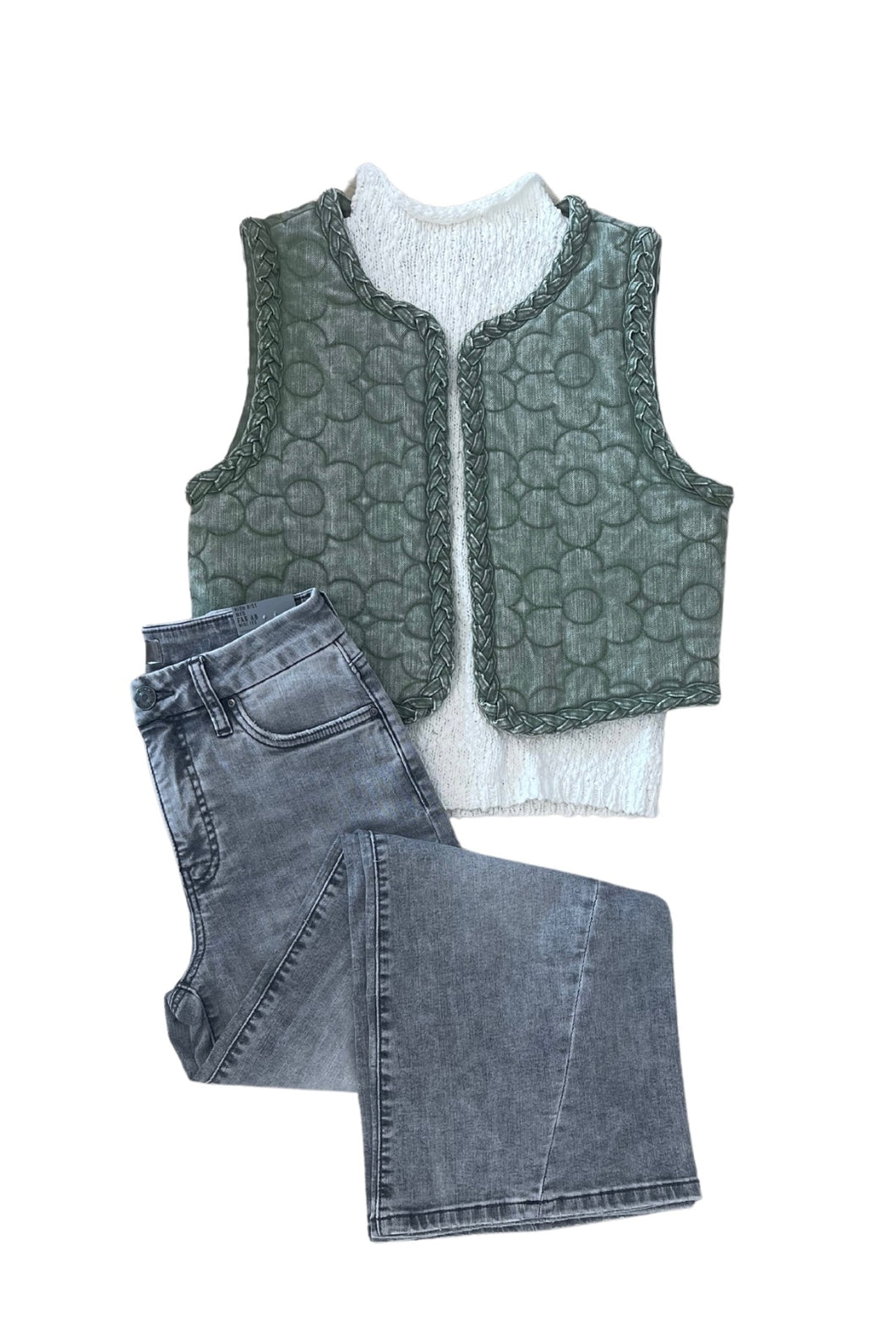 Floral Quilted Vest