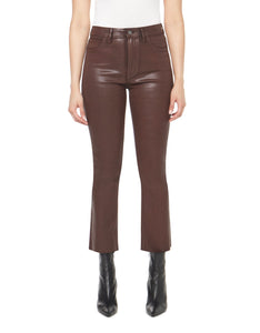 Linden Coated Crop Flare Jeans