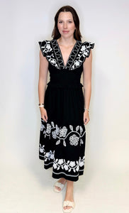 Embroidered Maxi Dress