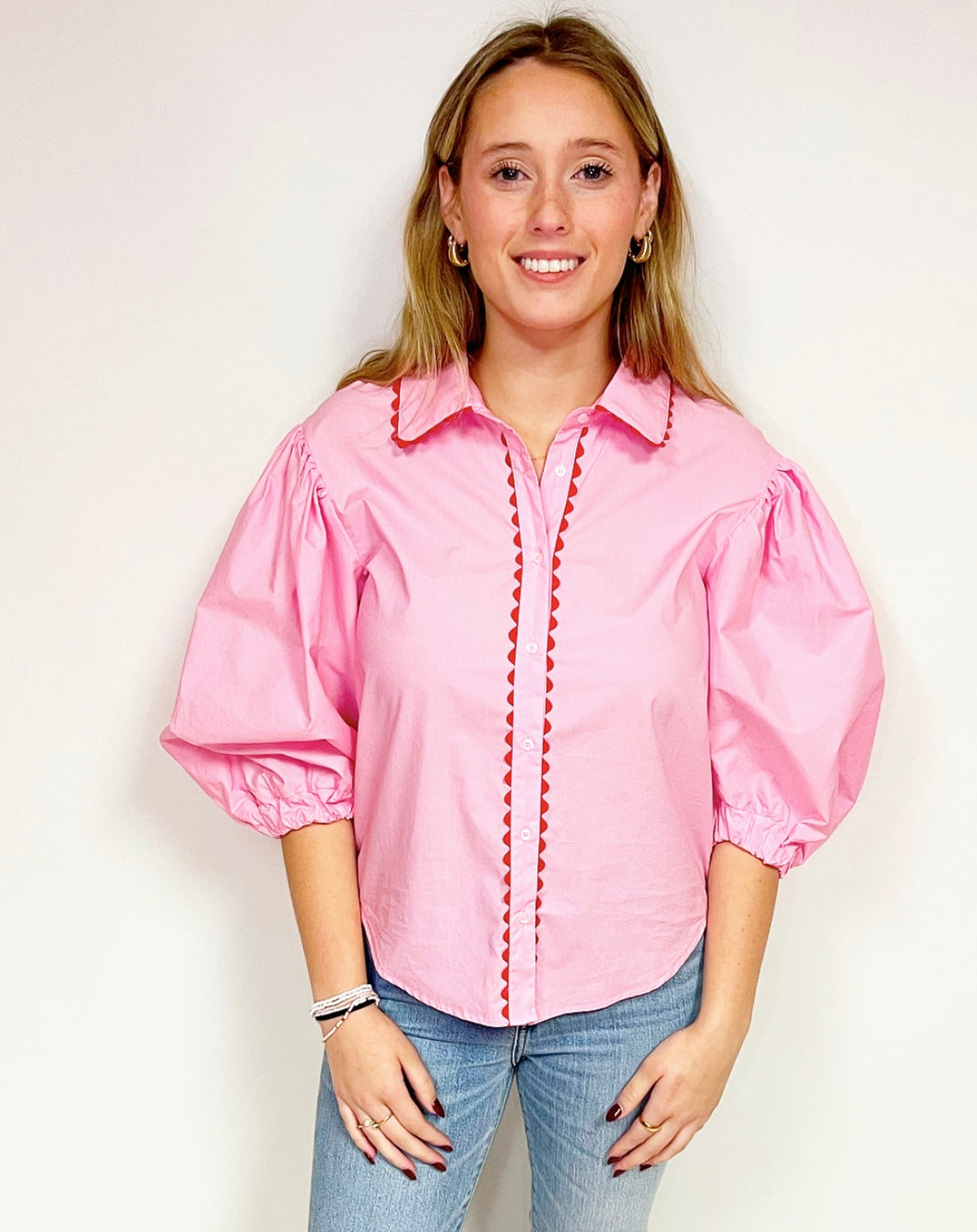 Poplin Ric Rac Top