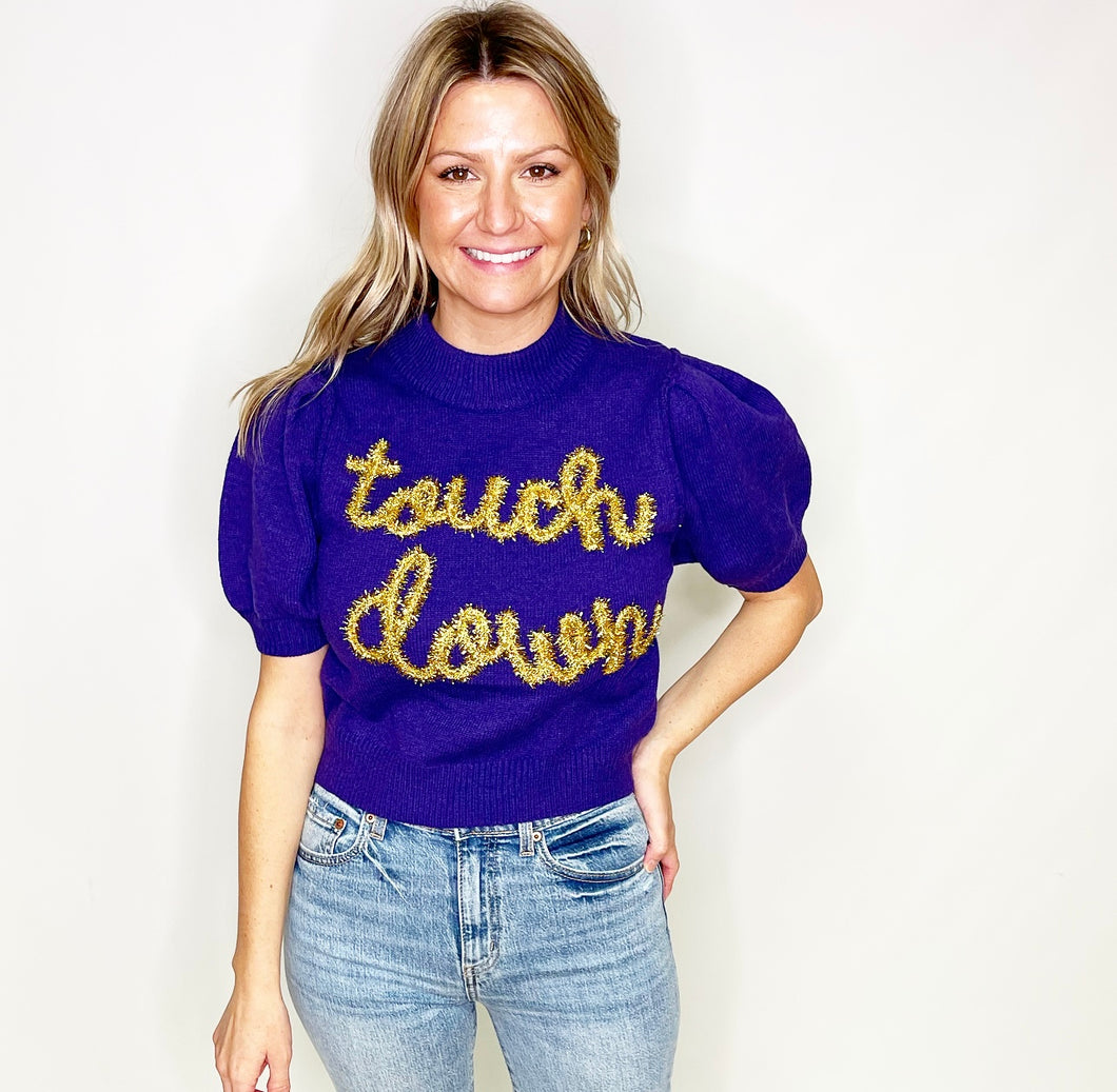Purple Touch Down Sweater