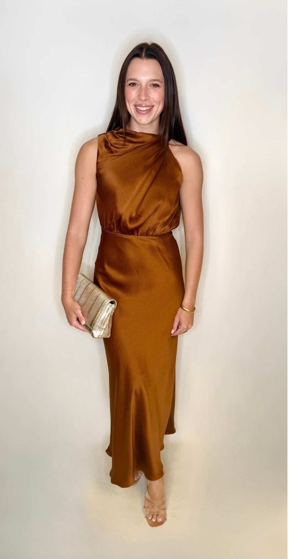 Kate Drape Satin Maxi