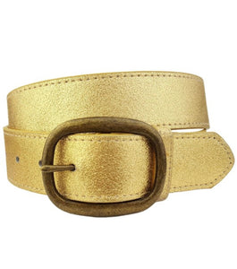 Metallic Leather Belt