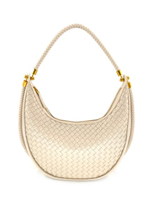 Woven Beige Hobo