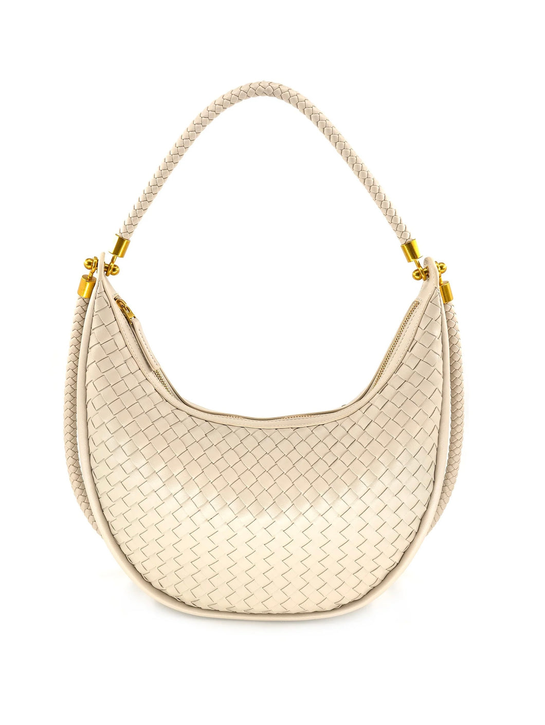 Woven Beige Hobo