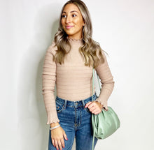 Load image into Gallery viewer, Textured Turtleneck Top
