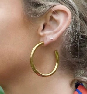 Shiny Gold Hoops