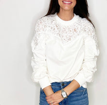 Load image into Gallery viewer, L/S Lace Detail Top
