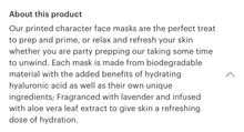 Load image into Gallery viewer, Princess Sheet Face Mask Set

