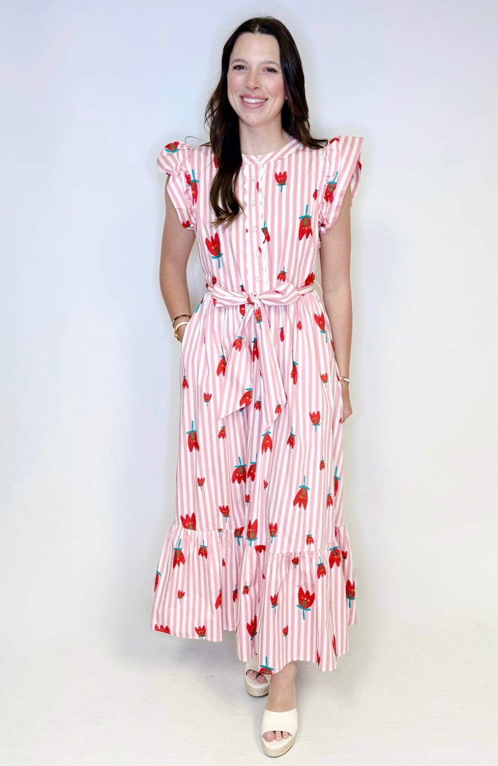 Poppy Stripe Maxi