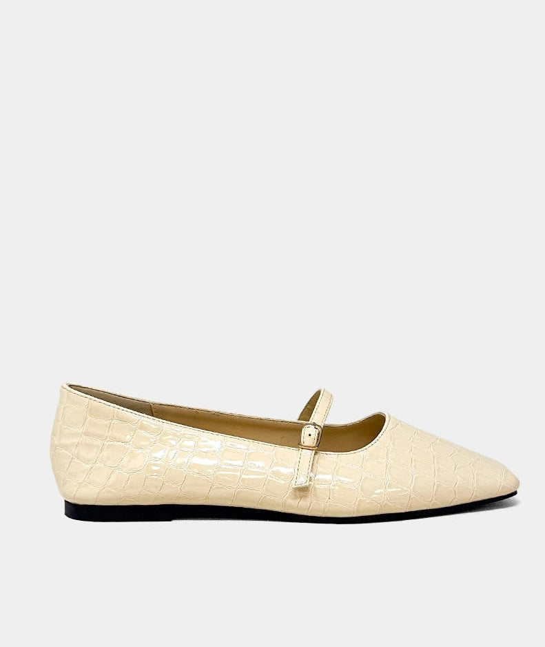 Adele Croc Ballet Flats