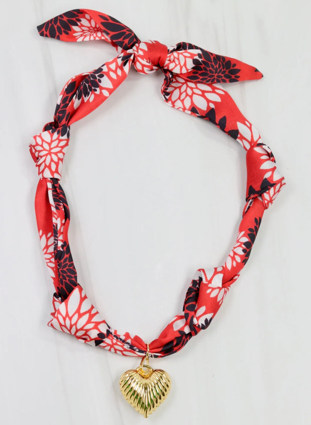 Serafina Red Scarf Necklace