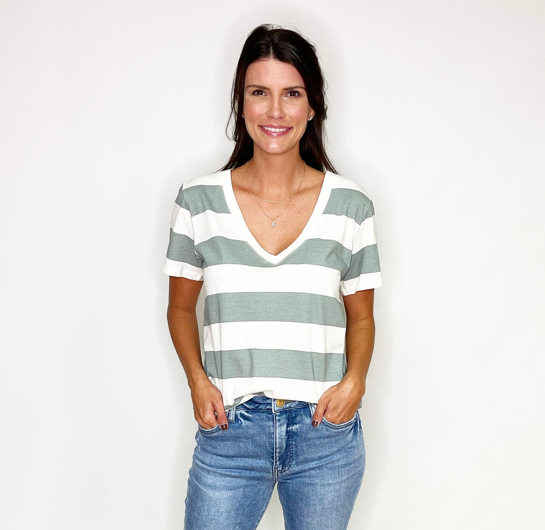 Stripe Girlfriend Tee