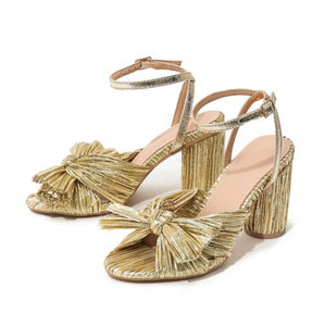 Gold Bow Heels