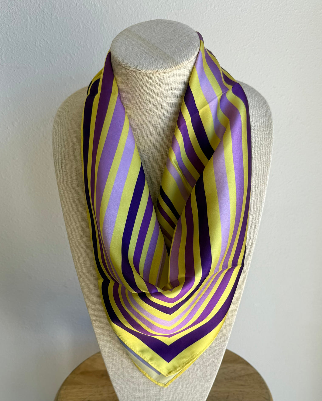 Purple Gold Stripe Scarf
