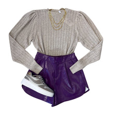 Load image into Gallery viewer, Sienna Metallic Puff Sleeve Sweater
