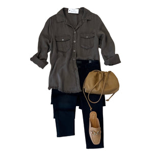 Brea Button Top