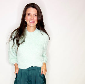 Luma Fluffly Mint Sweater