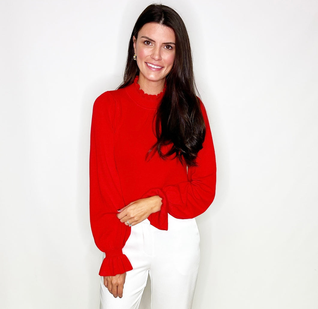 Ruffle Neck Sweater