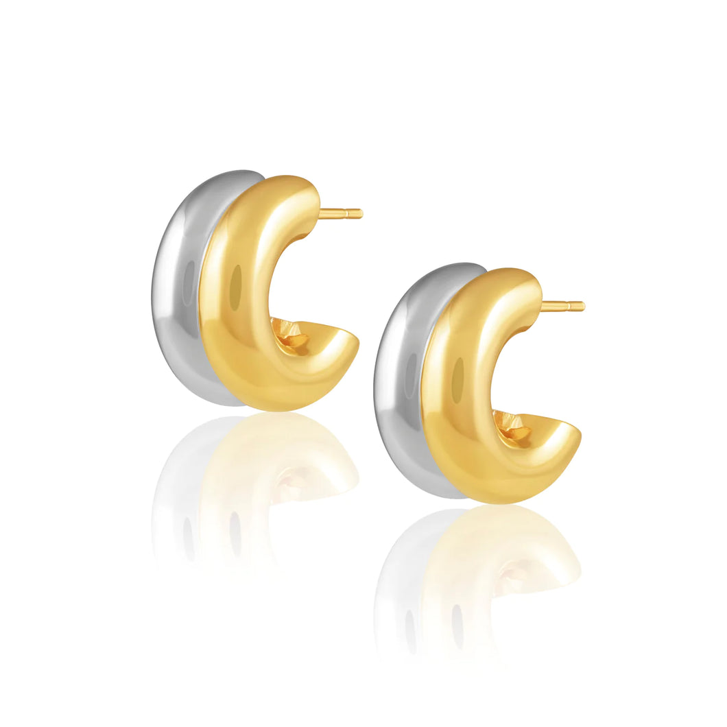 Kylie Two Tone Hoops