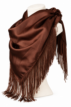 Load image into Gallery viewer, Chocolate Fringe Scarf
