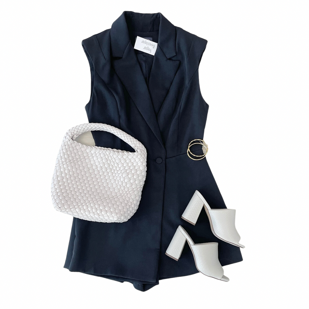 Padded Shoulder Romper