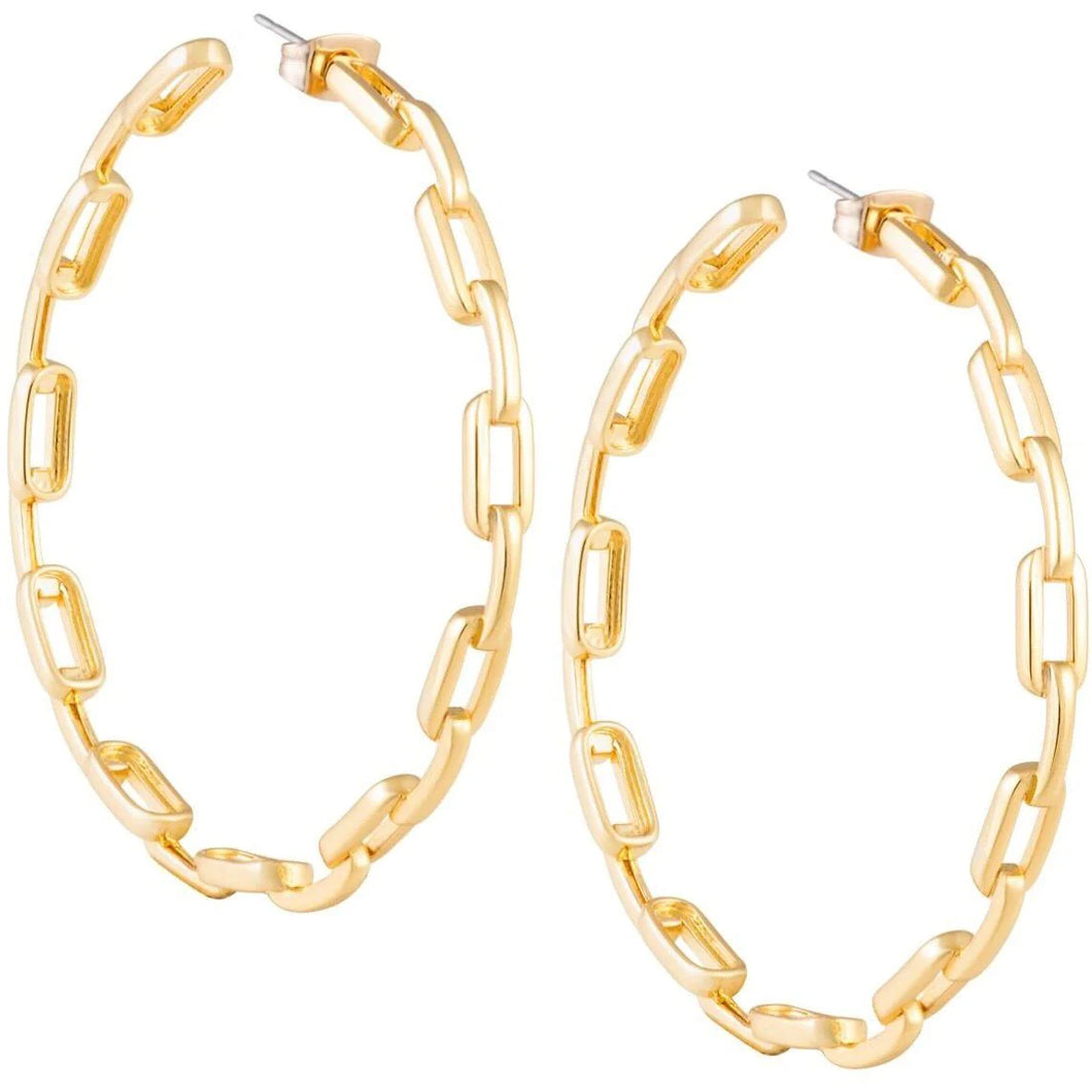 Kaye Link Hoop Earrings