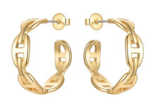 Load image into Gallery viewer, Rosie Link Hoop Earrings
