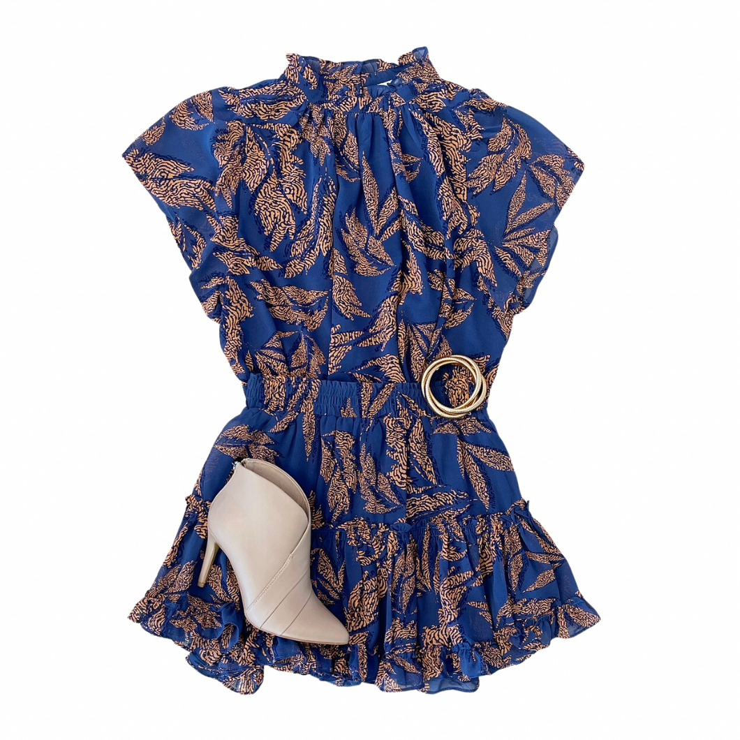 Smocked Waist Print Skirt