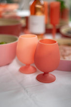 Load image into Gallery viewer, Silicone Peach/Terra Wine Glass
