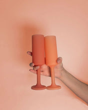 Load image into Gallery viewer, Silicone Peach/Terra Champagne Flute
