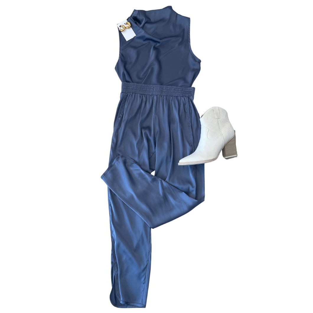 Stone Blue Claude Silk Top