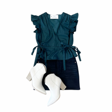 Load image into Gallery viewer, Poplin Flutter Tie Top
