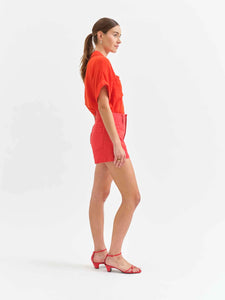 Valley Cherry Denim Shorts