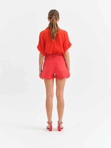 Valley Cherry Denim Shorts