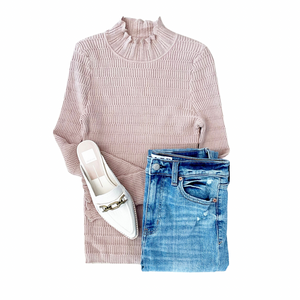 Textured Turtleneck Top