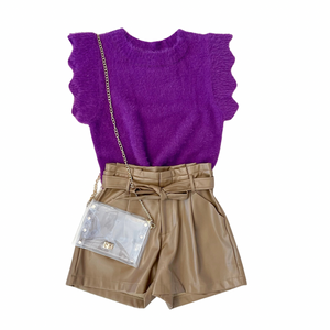Fuzzy Sleeveless Sweater