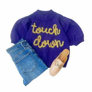 Purple Touch Down Sweater