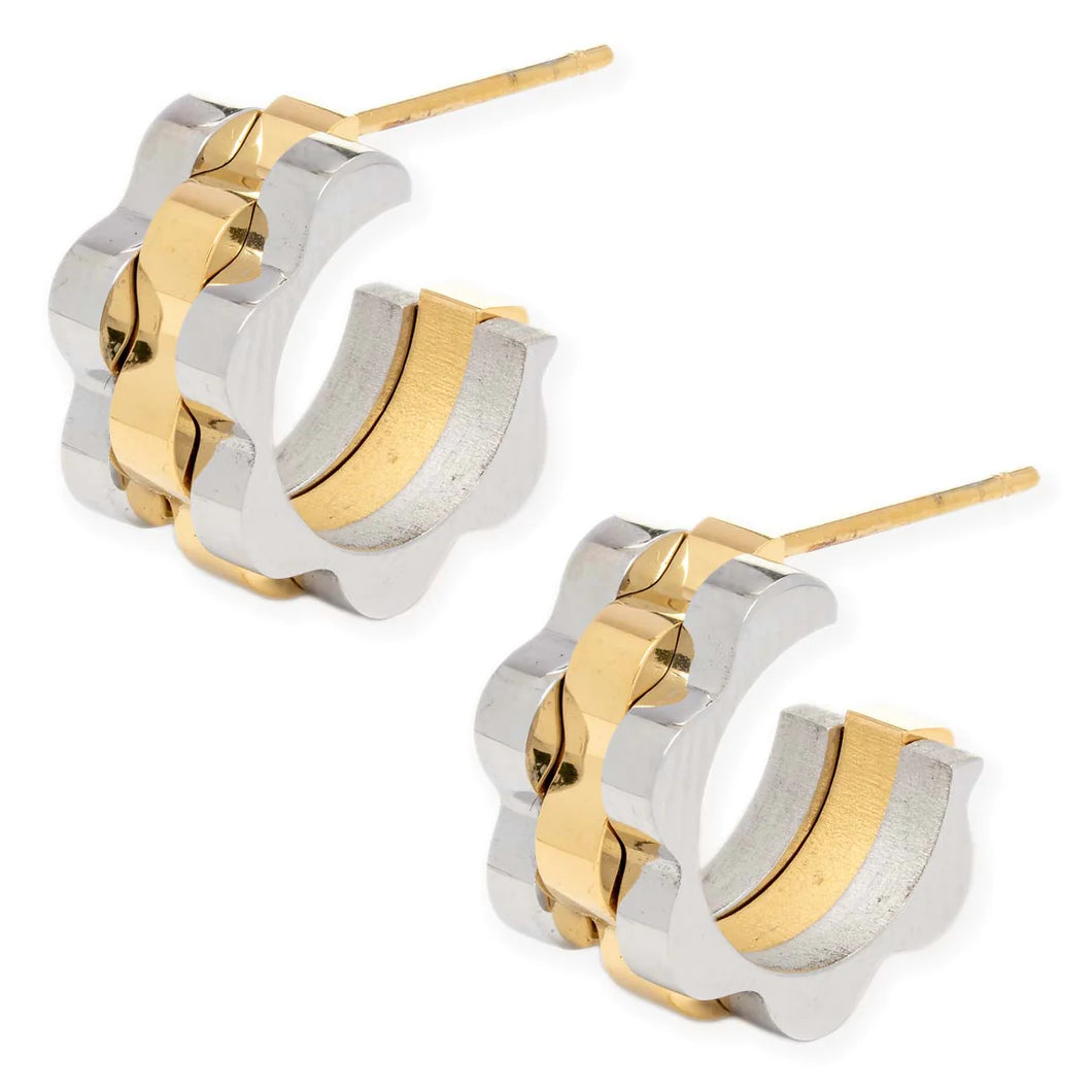 Rolly Two Tone Earrings