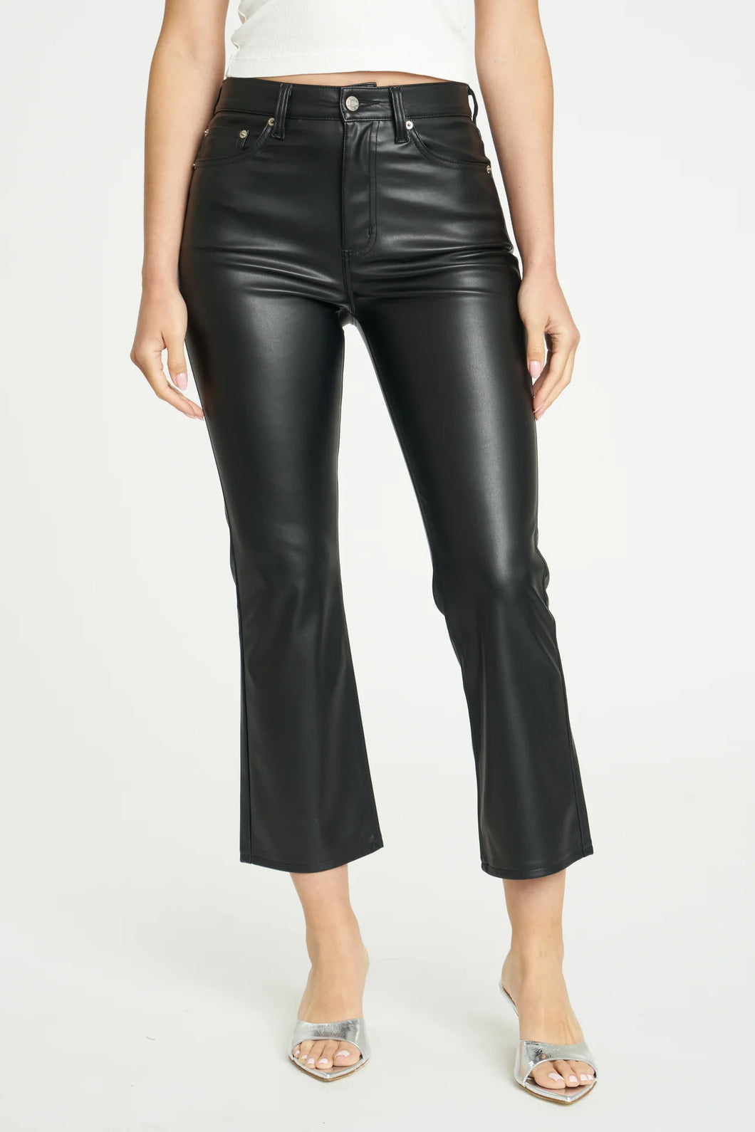 Shy Girl Leather Crop Flare